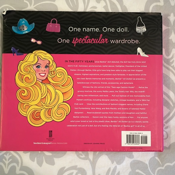 Barbie All Dolled Up Celebrating 50 Years of Barbie Hardcover Coffe Table Book - Picture 2 of 4